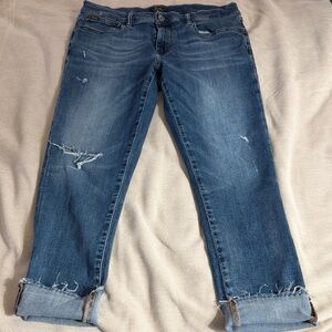 Ralph Lauren Women's Blue Distressed Boyfriend Jeans